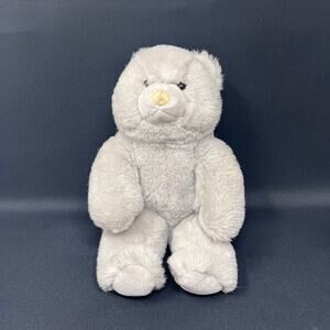Gund 1985 Gray Teddy Bear Plush 13" Soft Thread Nose Vintage Lovey